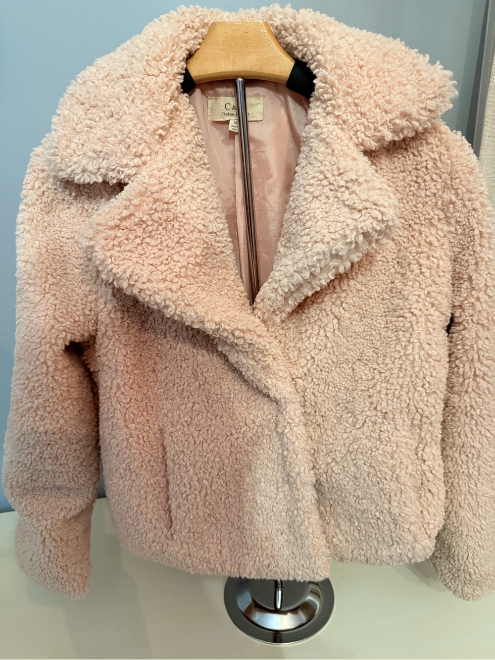 Chelsea & Violet Blush Teddy Faux-Shearling Jacket